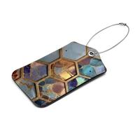 VAPOKF Étiquette de bagage en nid d'abeille avec pierres précieuses, lot d'étiquettes d'identification de valise, étiquettes de sac à main, accessoires de voyage pour bagages enregistrés, bagages à
