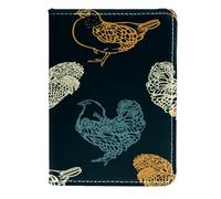 VAPOKF Étui à passeport coloré dessiné à la main en cuir pour passeport, 11,5 x 16,5 cm, multicolore, 11.5x16.5cm/4.5x6.5 in, Vintage