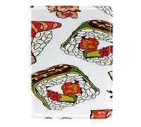 VAPOKF Étui à passeport en cuir pour carte et sushi japonais 11,5 x 16,5 cm, multicolore, 11.5x16.5cm/4.5x6.5 in, Vintage