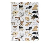 VAPOKF Étui portefeuille de voyage en cuir avec inscription « I Love Dogs and Bones » - 11,5 x 16,5 cm, multicolore, 11.5x16.5cm/4.5x6.5 in, Vintage