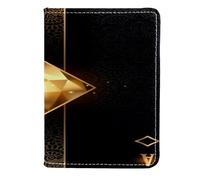 VAPOKF Étui portefeuille de voyage en cuir pour carte de poker Ace of Diamonds Doré 11,5 x 16,5 cm, multicolore, 11.5x16.5cm/4.5x6.5 in, Vintage