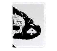 VAPOKF Étui portefeuille de voyage en cuir pour passeport Ace of Spades avec crâne grunge, 11,5 x 16,5 cm, multicolore, 11.5x16.5cm/4.5x6.5 in, Vintage
