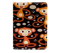 VAPOKF Étui portefeuille de voyage en cuir pour passeport mignon singe 11,5 x 16,5 cm, multicolore, 11.5x16.5cm/4.5x6.5 in, Vintage
