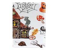 VAPOKF Étui portefeuille de voyage en cuir pour passeport Motif château mort, toile d'araignée 11,5 x 16,5 cm, multicolore, 11.5x16.5cm/4.5x6.5 in, Vintage