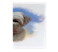 VAPOKF Étui portefeuille de voyage en cuir pour passeport motif chien Shih Tzu, 11,5 x 16,5 cm, multicolore, 11.5x16.5cm/4.5x6.5 in, Vintage