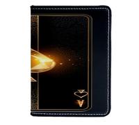 VAPOKF Étui portefeuille en cuir pour passeport Ace of Spades 11,5 x 16,5 cm, multicolore, 11.5x16.5cm/4.5x6.5 in, Vintage