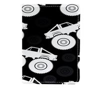VAPOKF Étui portefeuille en cuir pour passeport Motif Monster Trucks Blanc 11,5 x 16,5 cm, multicolore, 11.5x16.5cm/4.5x6.5 in, Vintage