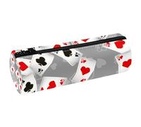 VAPOKF Falling Down Trousse à crayons en cuir synthétique pour cartes à jouer - Trousse de maquillage pour femmes, filles, garçons, enfants, fournitures scolaires et de bureau, multicolore, 20x6.3x6.3