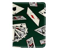 VAPOKF Flush of Spades Étui portefeuille de voyage en cuir pour cartes de poker 11,5 x 16,5 cm, multicolore, 11.5x16.5cm/4.5x6.5 in, Vintage