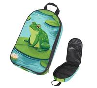 VAPOKF Fron Sits on Lily Pad Sac de rangement pour ustensiles de cuisine, accessoires de cuisine, pochette de rangement pour barbecue en plein air, sac uniquement