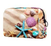 VAPOKF Good Morning Trousse de maquillage noire pour femme, trousse de toilette de voyage, grande pochette de maquillage pratique avec fermeture éclair, Multicolore 14., 18.5x7.5x13cm/7.3x3x5.1in