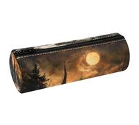 VAPOKF Graveyard Trousse en cuir pour crayons, pièces de monnaie, maquillage pour étudiants, papeterie, école, bureau