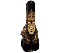 VAPOKF Housse pour ukulélé, housse pour ukulélé soprano ténor concert 58,4 cm, 10 mm d'épaisseur, rembourrée, sangles réglables, sac de transport, motif roi lion, multicolore, 25.9x9x3.1in/66x23x8cm