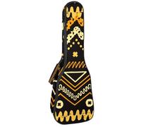 VAPOKF Housse pour ukulélé, housse pour ukulélé soprano ténor concert 58,4 cm, 10 mm d'épaisseur, rembourrée, sangles réglables, sac de transport, motif tribal des Indiens d'Amérique, multicolore,