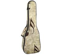 VAPOKF Housse pour ukulélé, housse pour ukulélé soprano ténor concert 58,4 cm, 10 mm d'épaisseur, rembourrée, sangles réglables, sac de transport, clavier de piano, note de musique, multicolore,