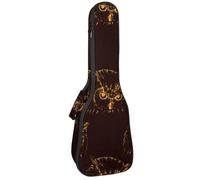 VAPOKF Housse pour ukulélé, housse pour ukulélé soprano ténor concert 58,4 cm, 10 mm d'épaisseur, rembourrée, sangles réglables, sac de transport, motif tête de hibou, multicolore,