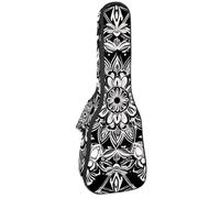 VAPOKF Housse pour ukulélé, housse pour ukulélé soprano ténor concert 58,4 cm, 10 mm d'épaisseur, rembourrée, sangles réglables, sac de transport, motif mandala bohème, multicolore,