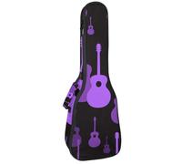 VAPOKF Housse pour ukulélé, housse pour ukulélé soprano ténor concert de 58,4 cm, 10 mm d'épaisseur, rembourrée, sangles réglables, sac de transport, guitare pour instrument classique, violet,