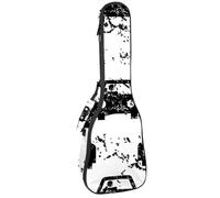 VAPOKF Housse pour ukulélé, housse pour ukulélé soprano ténor concert de 58,4 cm, 10 mm d'épaisseur, rembourrée, sangles réglables, sac de transport, motif voiture grunge, noir, multicolore,