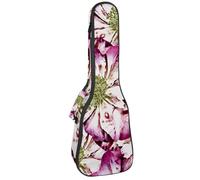 VAPOKF Housse pour ukulélé, housse pour ukulélé soprano ténor concert de 58,4 cm, 10 mm d'épaisseur, rembourrée, sangles réglables, sac de transport, pivoine, multicolore, 25.9x9x3.1in/66x23x8cm