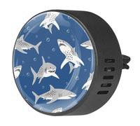 VAPOKF Lot de 2 désodorisants pour voiture avec motif requin joyeux soufflant des bulles, diffuseur d'huiles essentielles d'aromathérapie