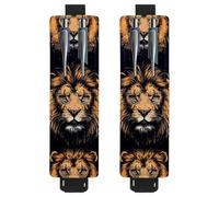 VAPOKF Lot de 2 porte-stylos à bande élastique réglable pour ordinateur portable, porte-crayons en cuir synthétique, pochette à stylo pour journaux, livres, planificateurs, classeurs, tablettes, motif