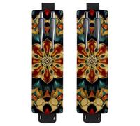 VAPOKF Lot de 2 porte-stylos avec bande élastique réglable pour ordinateur portable, porte-crayons en cuir synthétique, pochette pour journaux, livres, planificateurs, classeurs, tablettes, mandala