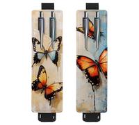 VAPOKF Lot de 2 porte-stylos réglables avec bande élastique pour ordinateur portable, porte-crayons en cuir synthétique, pochette pour journaux, livres, planificateurs, classeurs, tablettes, quatre