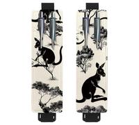 VAPOKF Lot de 2 porte-stylos réglables avec bande élastique pour ordinateur portable, porte-crayons en cuir synthétique, pochette pour journaux, livres, planificateurs, classeurs, tablettes, kangourou