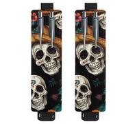 VAPOKF Lot de 2 porte-stylos réglables avec bande élastique pour ordinateur portable, porte-crayons en cuir synthétique, pochette pour journaux, livres, planificateurs, classeurs, tablettes, chapeau