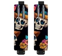 VAPOKF Lot de 2 porte-stylos réglables avec bande élastique pour ordinateur portable, porte-crayons en cuir synthétique, pochette à stylos pour journaux, livres, planificateurs, classeurs, tablettes