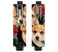 VAPOKF Lot de 2 porte-stylos réglables avec bande élastique pour ordinateur portable, porte-crayons en cuir synthétique, pochette pour journaux, livres, planificateurs, classeurs, tablettes