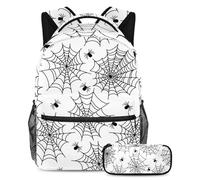 VAPOKF Lot de 2 sacs d'école pour adolescentes, filles, garçons, enfants, sac à dos avec trousse à crayons pour école primaire, secondaire, lycée, multicolore, Taille unique, Ensemble cartable