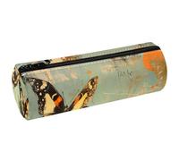 VAPOKF Lot de 2 trousses à crayons en cuir synthétique avec imprimé papillon pour fournitures scolaires et de bureau, multicolore, 20x6.3x6.3 CM, Trousse à crayons