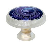 VAPOKF Lot de 4 boutons de placard ronds transparents en pierre précieuse avec 2 tailles de vis, 35 mm, pour tiroirs de cuisine et commode, bureau, armoire de salle de bain