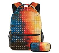 VAPOKF Old Math Table Sac d'école pour adolescentes, filles, garçons, enfants, sac à dos avec trousse à crayons pour l'école primaire secondaire junior lycée, multicolore, Taille unique, Ensemble