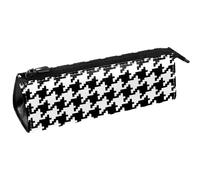 VAPOKF Sac à crayons noir et blanc avec motif pied-de-poule à carreaux - Trousse à crayons - Pochette à cosmétiques compacte à fermeture éclair, multicolore, 5.5 ×6 ×20CM/2.2x2.4x7.9 in, Organiseur de