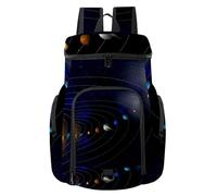 VAPOKF Sac à dos de basket-ball, sac de sport avec compartiment à chaussures pour football, football, volley-ball, natation, gym, voyage, étoiles et parade de planètes