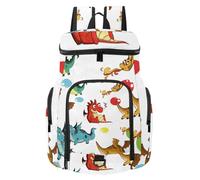 VAPOKF Sac à dos de basket-ball, sac de sport avec compartiment pour ballon et chaussures pour football, football, volley-ball, natation, gym, voyage, motif dragon occidental coloré