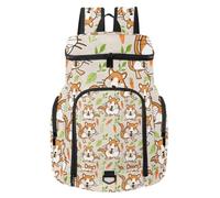 VAPOKF Sac à dos de basket-ball, sac de sport avec compartiment pour ballon et chaussures pour football, football, volley-ball, natation, gym, voyage, hamster mignon avec noix et carotte