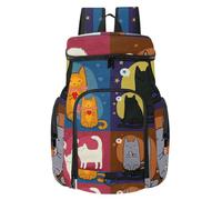 VAPOKF Sac à dos de basket-ball, sac de sport avec compartiment pour ballon et chaussures pour football, football, volley-ball, natation, gym, voyage, lot de chats mignons
