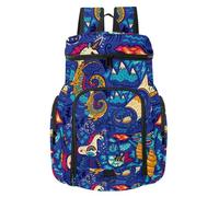 VAPOKF Sac à dos de basket-ball, sac de sport avec compartiment pour ballon et chaussures pour football, football, volley-ball, natation, gym, voyage, animaux fantastiques, dragon, licorne, chat