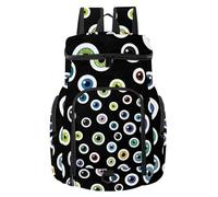 VAPOKF Sac à dos de basket-ball, sac de sport avec compartiment pour ballon et chaussures pour football, football, volley-ball, natation, gym, voyage, Halloween, globe oculaire