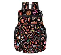 VAPOKF Sac à dos de basket-ball, sac de sport avec compartiment pour ballon et chaussures pour football, football, volley-ball, natation, gym, voyage, joli motif guitare, bas, boisson, bateau