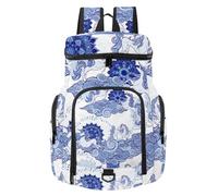 VAPOKF Sac à dos de basket-ball, sac de sport avec compartiment pour ballon et chaussures pour football, football, volley-ball, natation, gym, voyage, licorne fantaisie, nuage, mandala, bleu, blanc