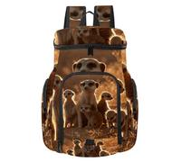 VAPOKF Sac à dos de basket-ball, sac de sport avec compartiment pour ballon et chaussures pour football, volley-ball, natation, gym, voyage, suricates