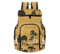 VAPOKF Sac à dos de basket-ball, sac de sport avec compartiment pour ballon et chaussures pour football, volley-ball, natation, gym, voyage, camel du désert