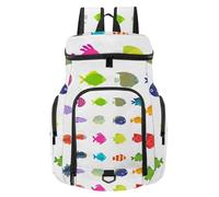 VAPOKF Sac à dos de basket-ball, sac de sport avec compartiment pour ballon et chaussures pour football, football, volley-ball, natation, gym, voyage, lot de poissons mignons