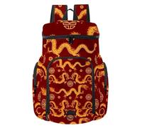 VAPOKF Sac à dos de basket-ball, sac de sport avec compartiment pour ballon et chaussures pour football, football, volley-ball, natation, gym, voyage, motif dragon chinois doré