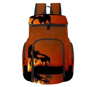 VAPOKF Sac à dos de basket-ball, sac de sport avec compartiment pour ballon et chaussures pour football, football, volley-ball, natation, gym, voyage, girafes, photographe nature